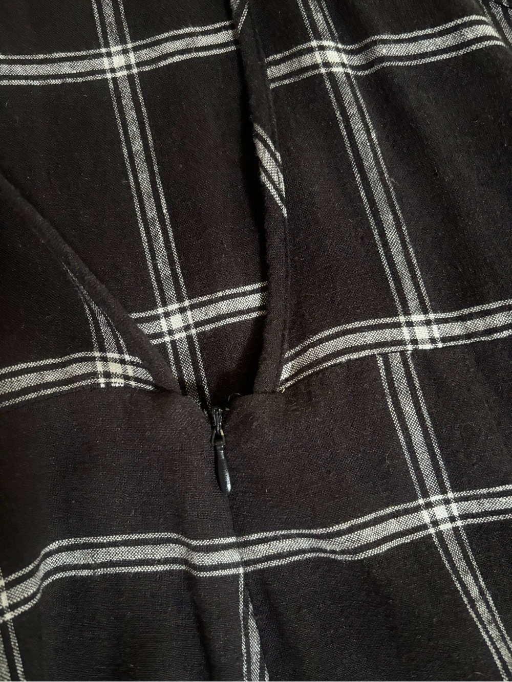Urban Outfitters Black Jumpsuit with White Windowpane Check - Picture 6 of 8